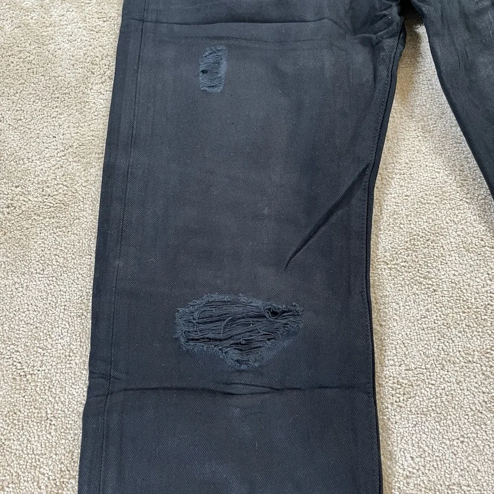 levis 501 premium mens jeans 31x32 True Fit‎ 32x32 Distressed Black 100% Cotton